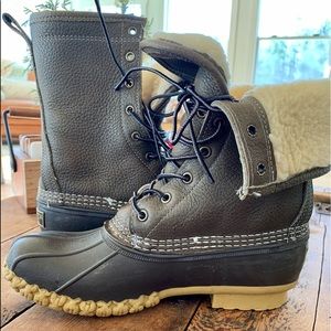 Women's L.L. Bean Boots, 10" Shearling-Lined Size 8 EUC